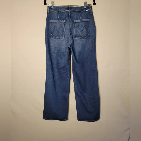 MOTHER Blue Flare Wide Leg Jeans Nip It In The Bud - Picture 7 of 11